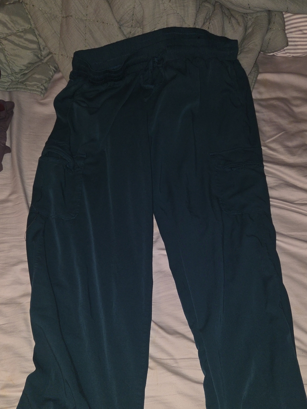 torrid Dark Teal Elastic Waist Pull-On Pants